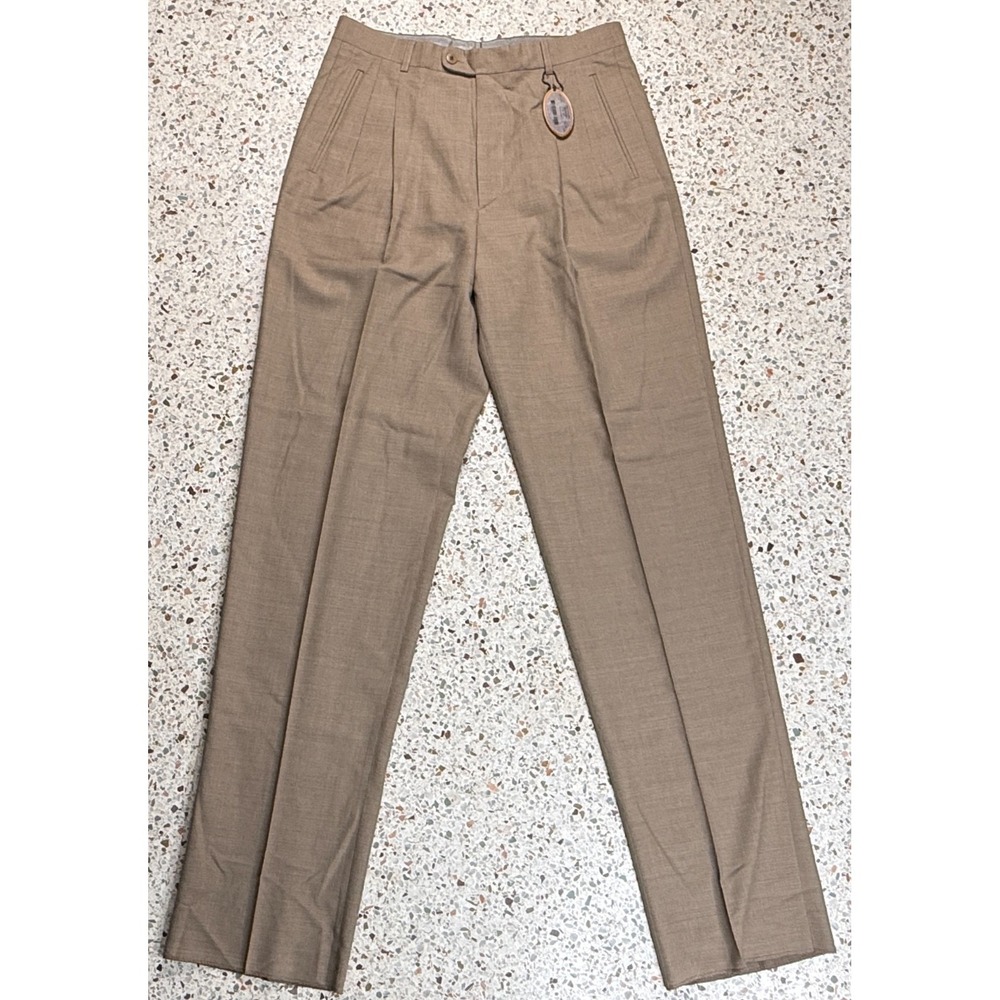 Zanella Duncan Men's Brown Slash Pocket Dress Pants Made In Italy Size 34
